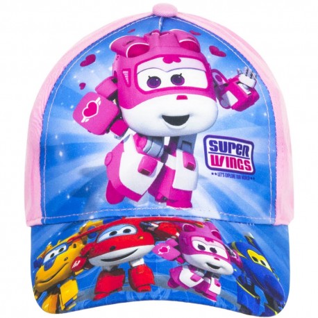 Czapka z daszkiem Super Wings rozmiar 54 - różowy